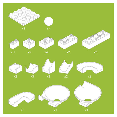 Hubelino Knikkerbaan Expansion Set Funnel, 44dlg.