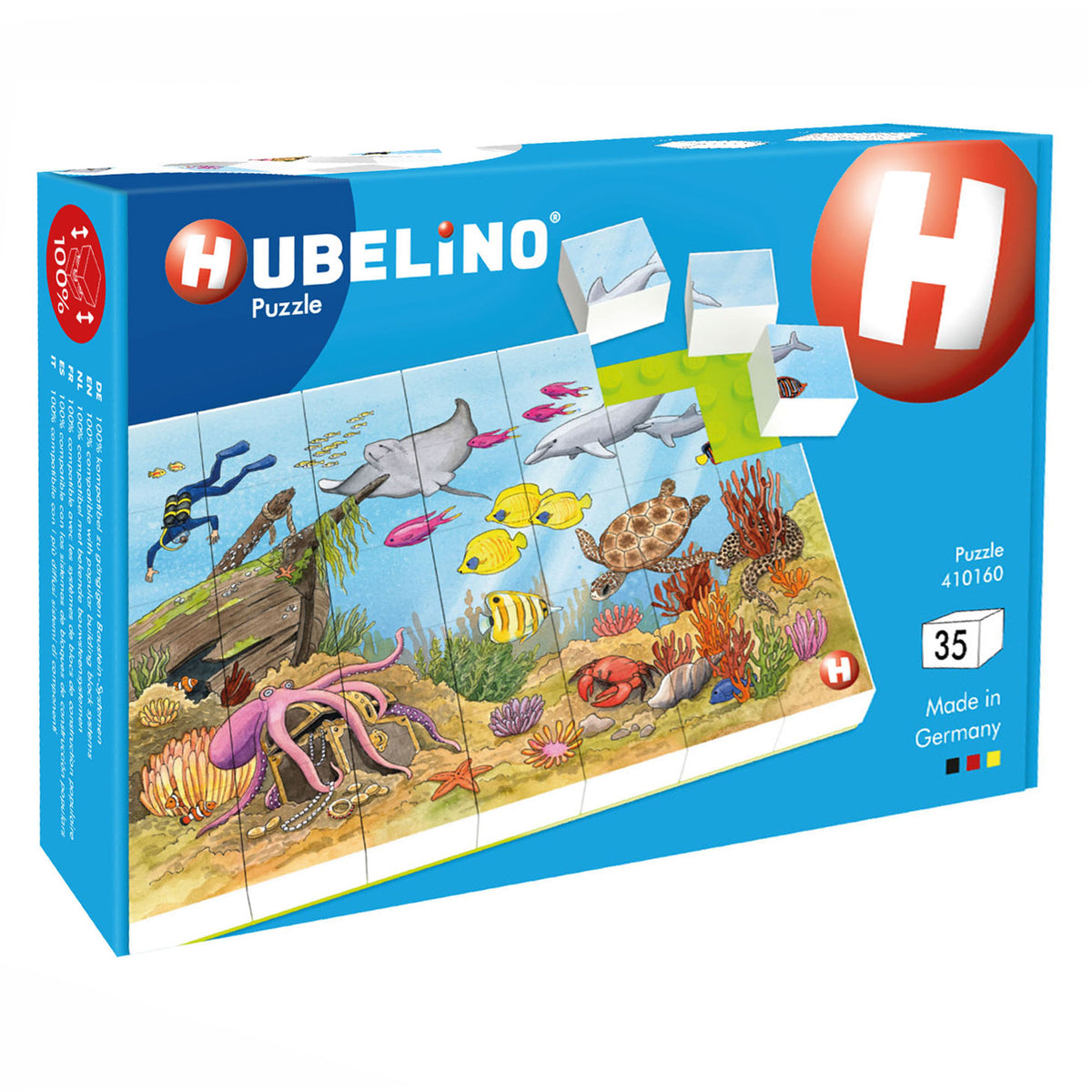 Hubelino Block Puzzle Underwater World, 35st.