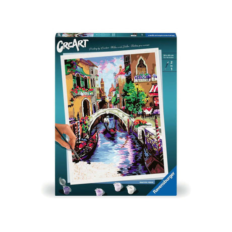 Set di colori Ravensburger per numero - tela artistica di Venezia per adulti.