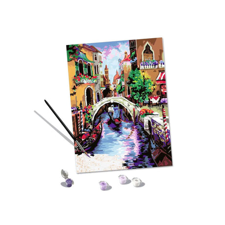 Set di colori Ravensburger per numero - tela artistica di Venezia per adulti.