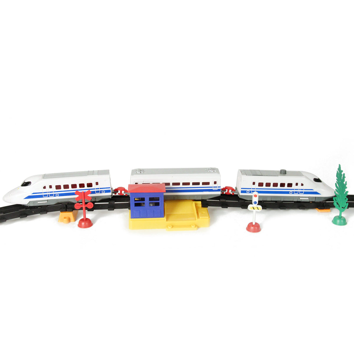 Set treno ad alta velocità Johntoy, 50 pezzi.