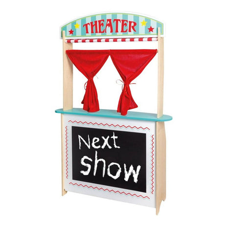 Jouéco teatrino e negozio in legno 2 in 1 - con accessori - a partire da 3 anni