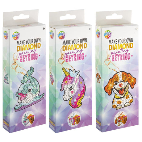 Portachiavi Moxy Diamond Painting 3 assortiti