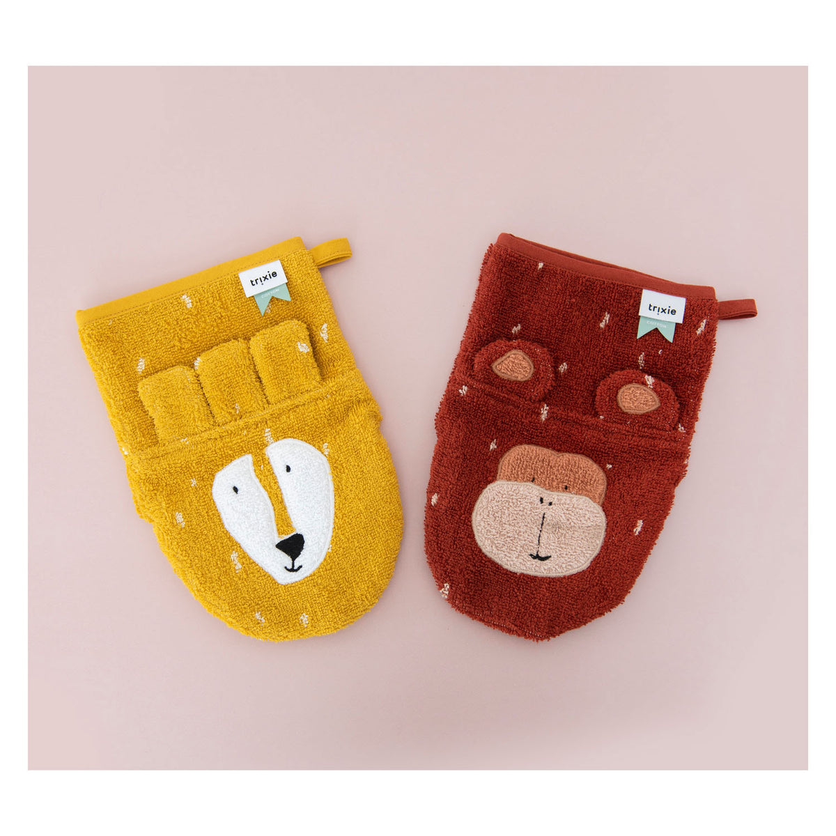Trixie Washcloths Mr. Lion e Mr. Monkey, 2 °.