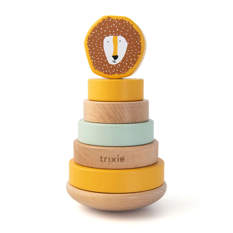Giocattolo impilabile in legno Trixie - Mr. Lion, 7 pezzi.