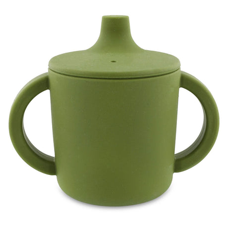 Tazza con beccuccio Trixie - mr. dinosauro - bicchiere per bebè - bicchiere antigoccia - per bambini dai 4 mesi - in silicone - lavabile in lavastoviglie