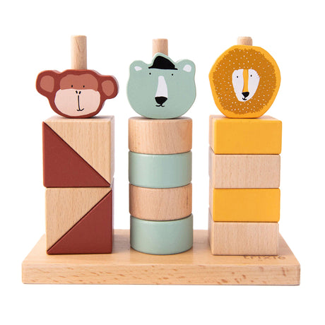 Animali di legno di Trixie Blocchi impilanti, 15dlg.