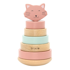 Torre impilabile in legno Trixie - mrs. gatto - giocattolo impilabile in legno - giocattoli educativi - per ragazzi e ragazze - cat
