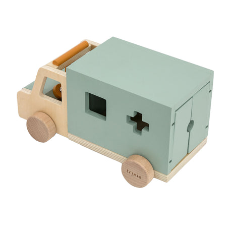 Trixie giocattoli in legno - ambulanza - macchinina per bambini - ambulanza - per ragazzi e ragazze - fsc