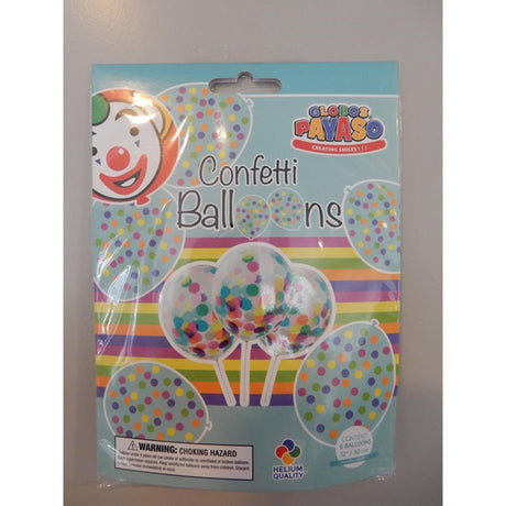 Palloncini coriandoli Globos 30 cm, 6 pezzi in un sacchetto