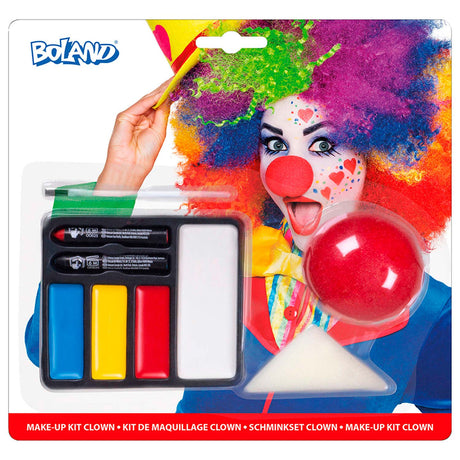 Set pittura per il viso Boland da clown con naso da clown
