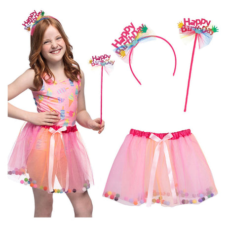 Set costume Boland fata rosa buon compleanno