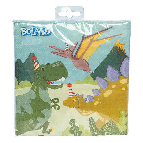 Tovaglioli Boland Dino Party, 33x33 cm