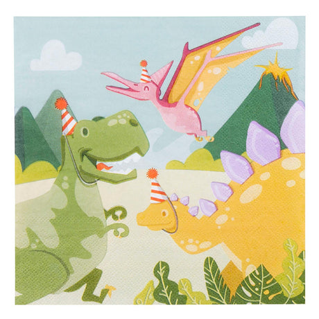 Tovaglioli Boland Dino Party, 33x33 cm