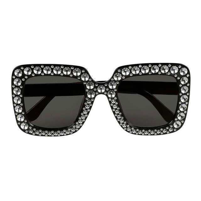 Occhiali da festa Boland bling bling neri