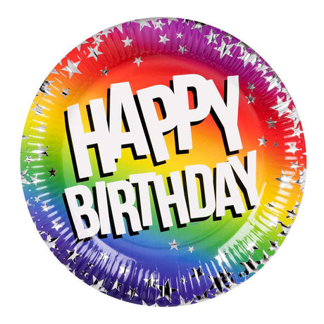 Piatti di carta Boland buon compleanno 23 cm, 10 pz.