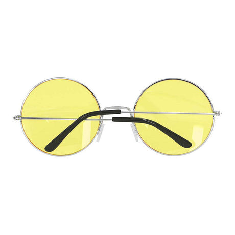 Occhiali da festa Boland hippie xl gialli
