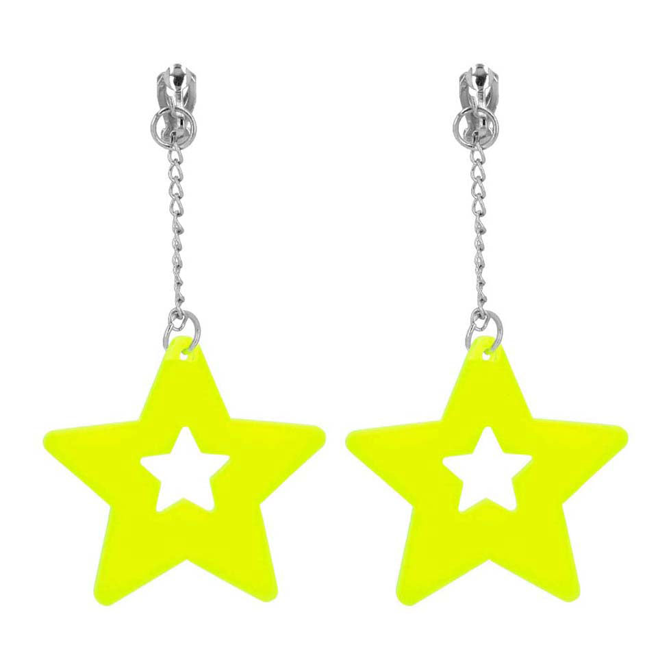 Orecchini Boland giallo neon