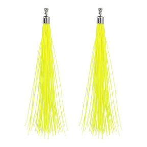 Orecchini Boland festival giallo neon, 20 cm