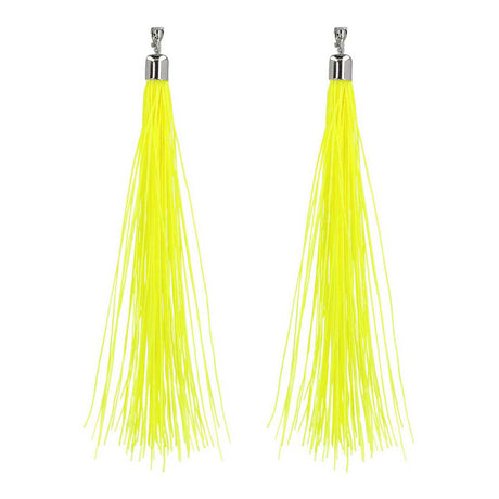 Orecchini Boland festival giallo neon, 20 cm
