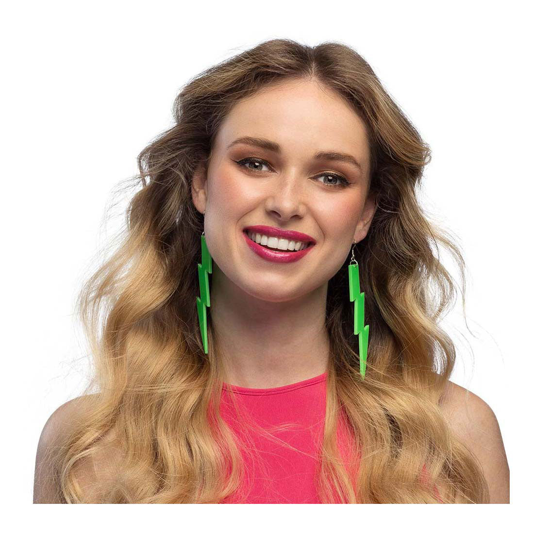Orecchini Boland lampeggiano verde neon