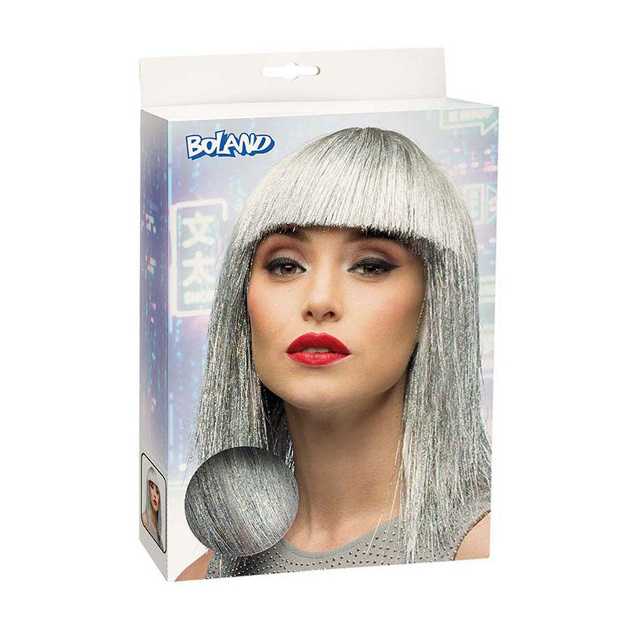 Parrucca Boland argento pazzesco