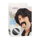 Parrucca Boland nera con baffi