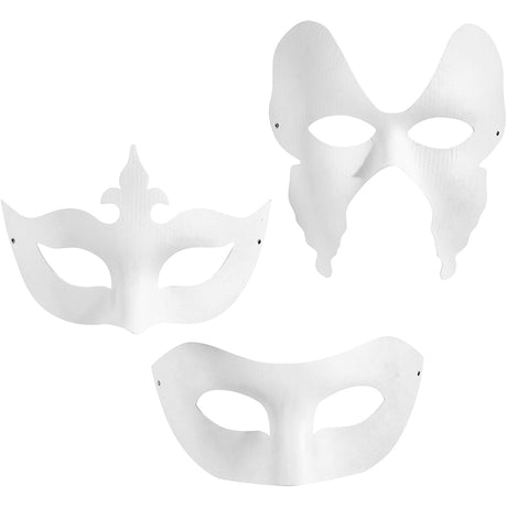 Azienda creativa https: www.cchobby.nl maschere-h-10-20-cm-l-18-20-cm-bianco-3x4-pezzi-1-scatola