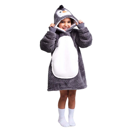 Noxxiez coccolosa felpa con cappuccio piccolo maglione pinguino, 3-6 anni