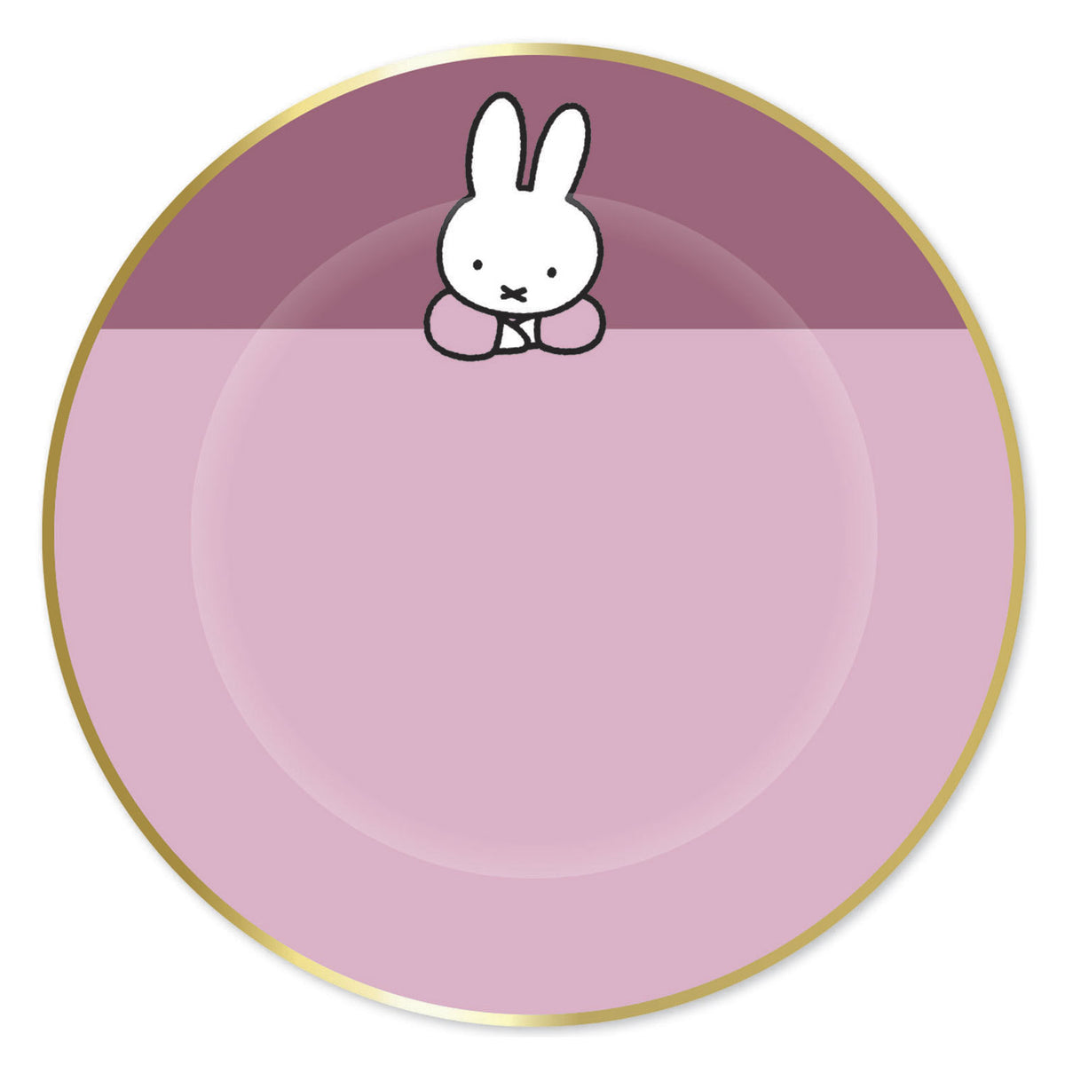 Piatti barba Haza bianchi Miffy rosa, 8 pz.