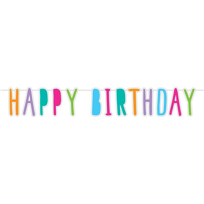 Ghirlanda di lettere Haza witbaard buon compleanno, 6 mtr.