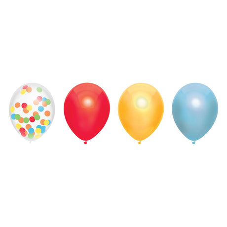 Mix di palloncini Haza Barbabianca arcobaleno, 6 pz.