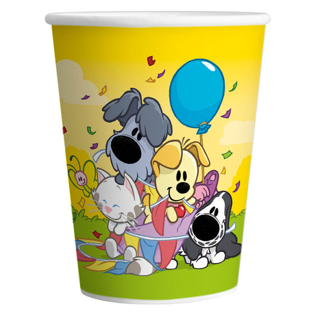 Haza witbaard bekers woezel pip 250ml fsc - 8st.
