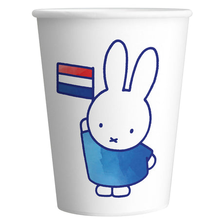 Haza witbaard bekers nijntje delfts blauw 250ml - 8st.