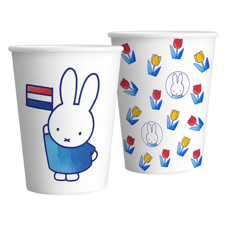 Haza witbaard bekers nijntje delfts blauw 250ml - 8st.