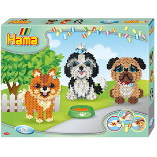 Set di perline da stringa Hama - Dogs, 4000st.
