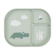 Piatto scomparto Done by Deer cocco verde