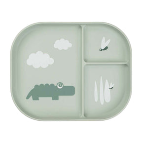 Piatto scomparto Done by Deer cocco verde