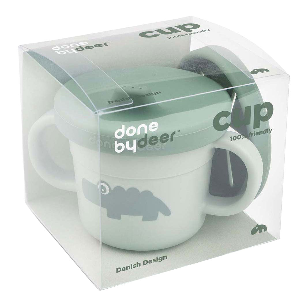 Done by deer snack tazza con beccuccio verde cocco, 215ml