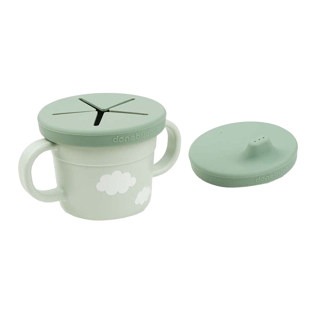 Done by deer snack tazza con beccuccio verde cocco, 215ml