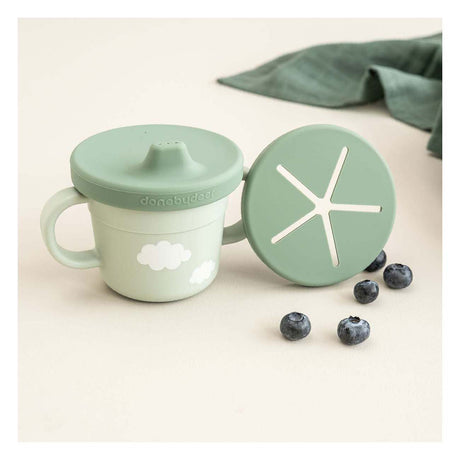 Done by deer snack tazza con beccuccio verde cocco, 215ml