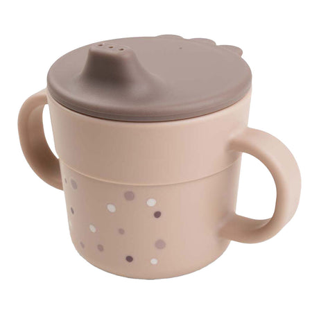 Done by deer bicchiere con beccuccio allegro pois rosa, 215 ml