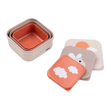 Done by deer scatola snack nuvole felici rosa, 3 pz.
