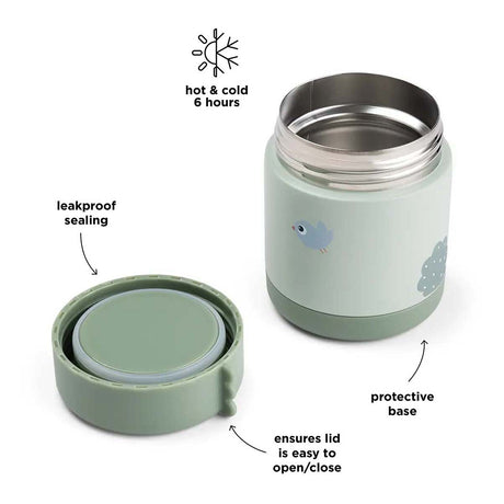 Contenitore per alimenti isolato Done by Deer da 300 ml - verde