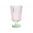 Bicchiere a forma di fiore rosa verde scatola da 6 pezzi ø7,9x13,4cm