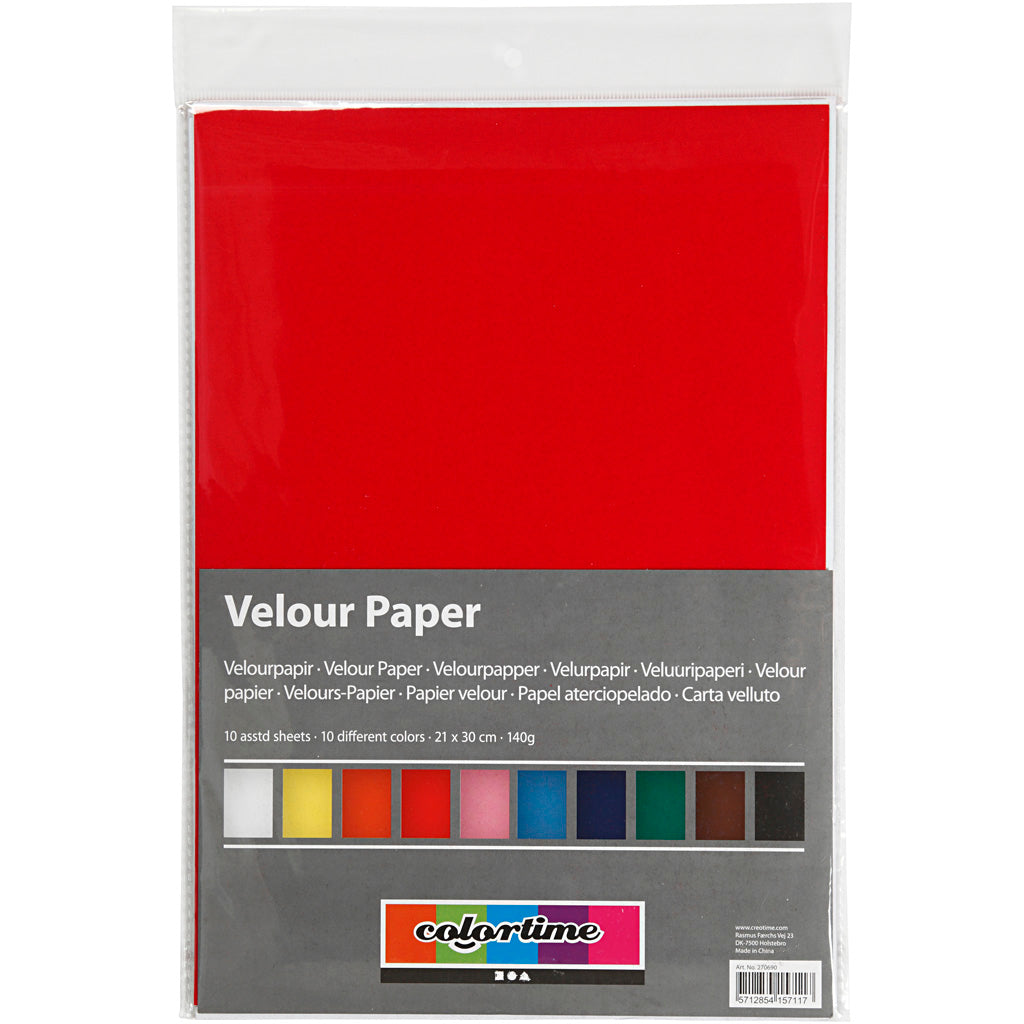 Azienda creativa https: www.cchobby.nl velour-paper-a4-sheet-210x297-mm-140-gr-diverse-colors-10-vel-1-doos