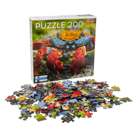 Granchio colorato tattico – Puzzle – 200 pezzi – Vita marina colorata – Design elegante e rilassante – Qualità scandinava di alta qualità