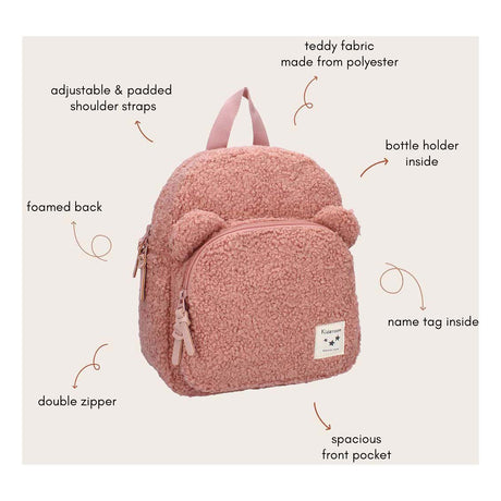 Zaino Kidzroom Porto Beary Rosa Eccitato