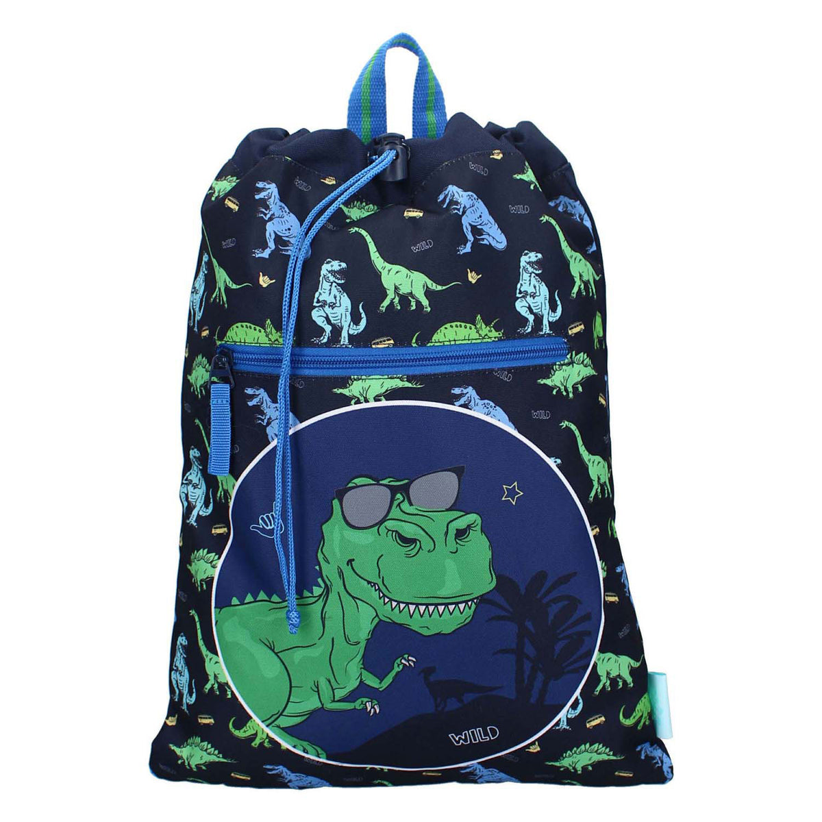 Vadobag divertente borsa da palestra Happy Go Lucky Dino