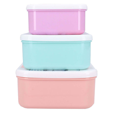 Vadobag scatola per snack surgelati e scatola per frutta verde chiaro e rosa - 3in1